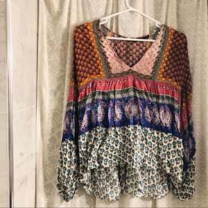 Zara Boho Inspired Printed Blouse